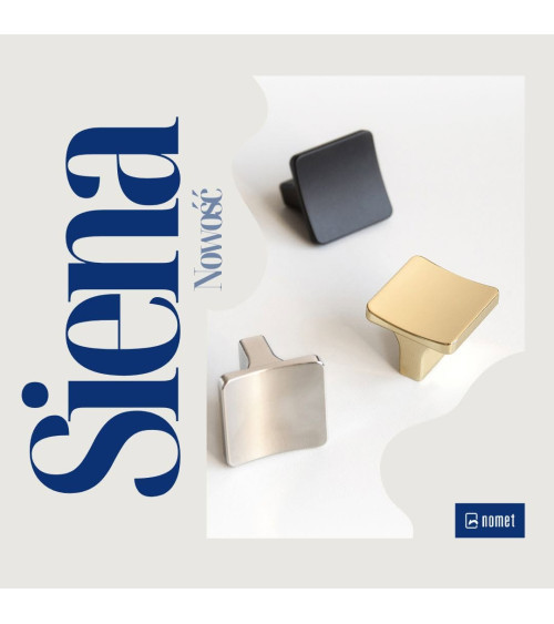 Botón de mueble dorado pulido SIENA tirador de diseño