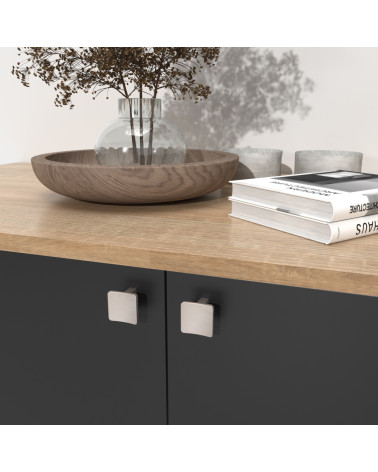 Tirador de mueble de acero inoxidable SIENA diseño montado en un mueble