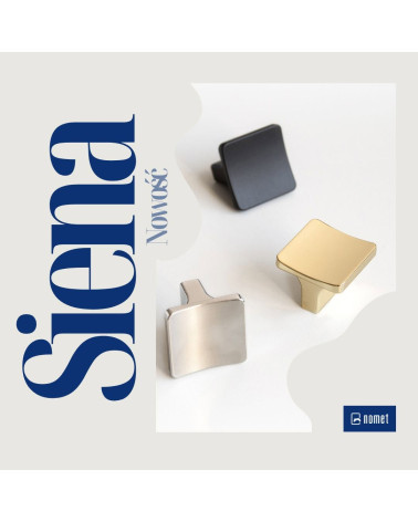 Tirador de mueble SIENA diseño presentado sobre una superficie blanca
