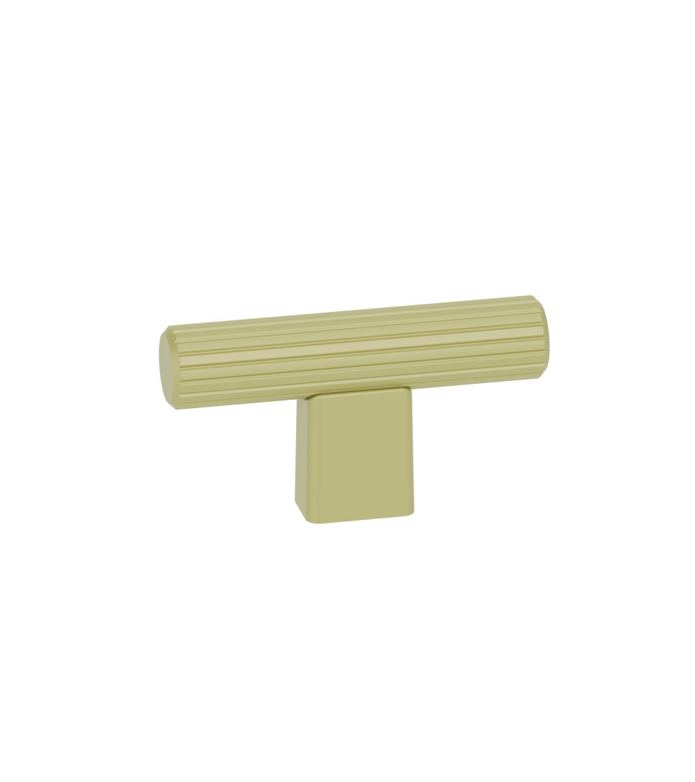 Botón de mueble anodizado en oro/oro mate LARGO tirador de diseño