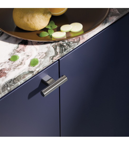 Botón de mueble cromo pulido LARGO tirador de diseño