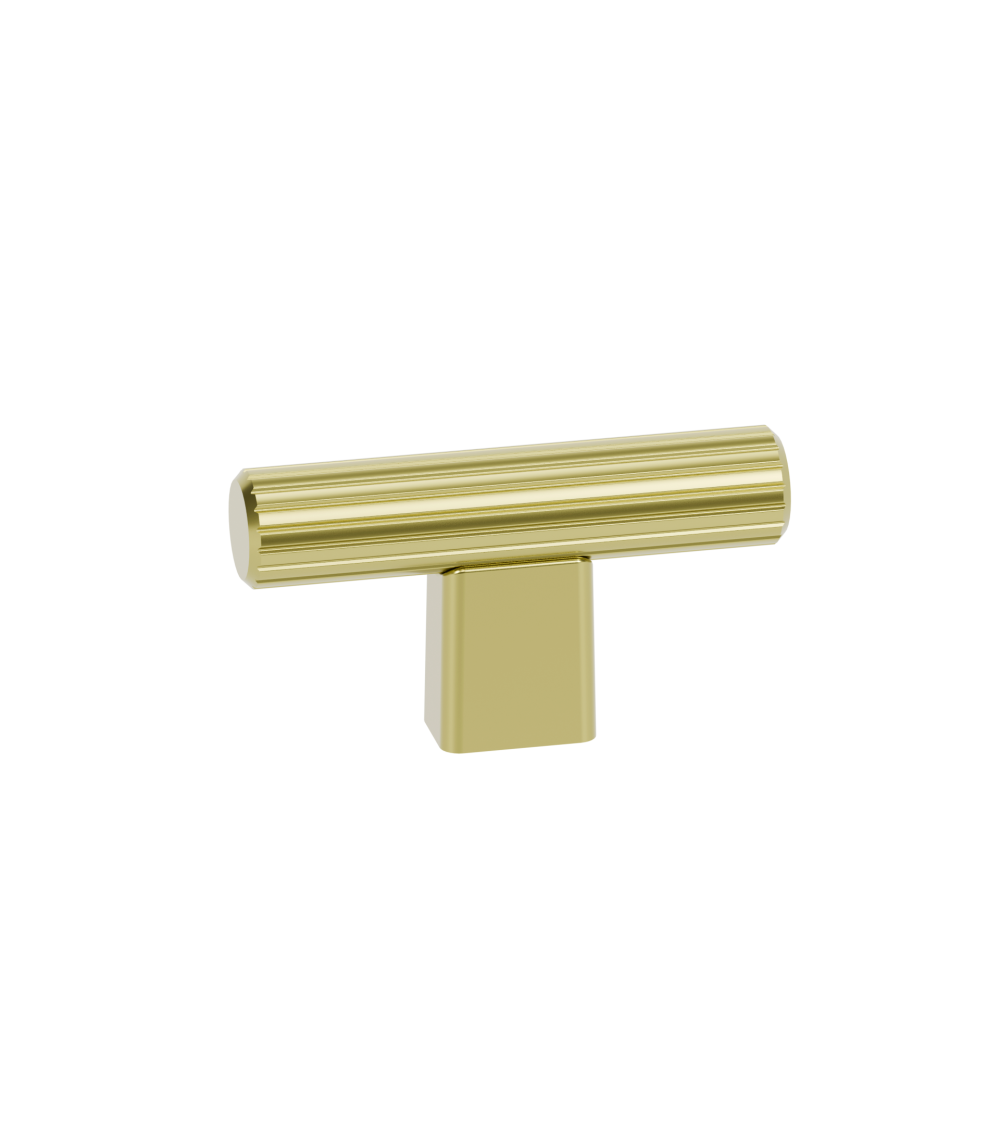 Botón de mueble oro pulido LARGO tirador de diseño