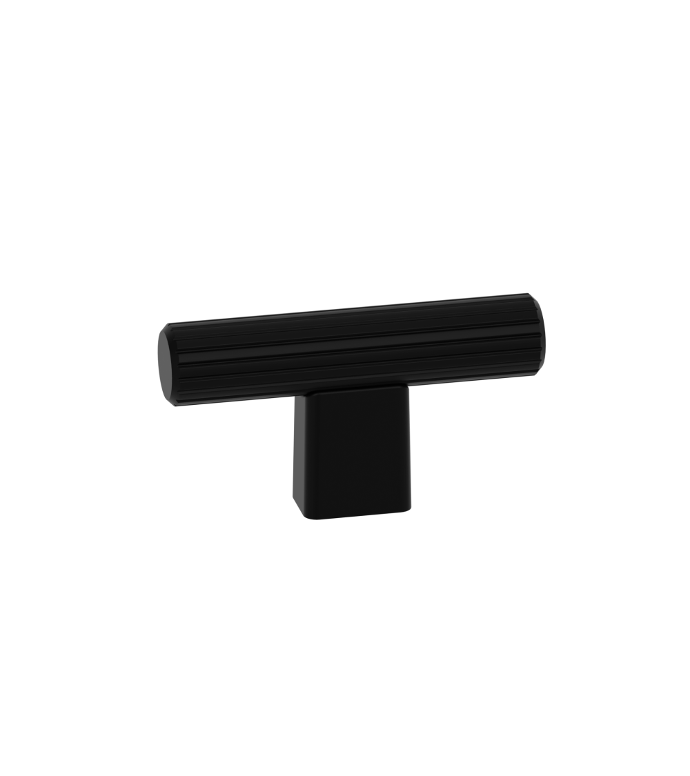Botón de mueble negro mate LARGO tirador de diseño