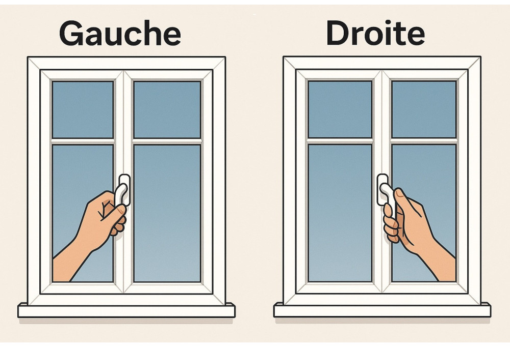 ¿Cómo saber si la manecilla de ventana es izquierda o derecha?